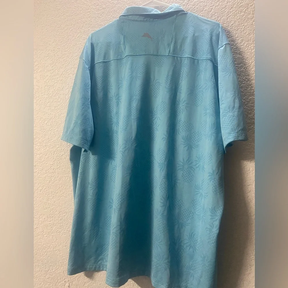 Tommy Bahama Blue Island Zone polo XXL subtle pineapple print